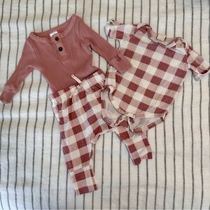 Kate Quinn Pink‎ and Cream Checkered Outfit Bundle